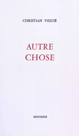Couverture du produit · Autres choses