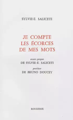 Couverture du produit · JE COMPTE LES ÉCORCES DE MES MOTS