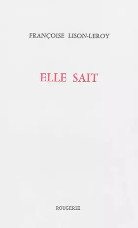 Couverture du produit · Elle sait