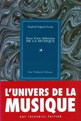 Couverture du produit · Essai d'une définition de la musique