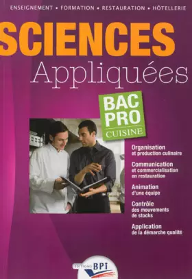Couverture du produit · Sciences Appliquées - Bac Pro cuisine