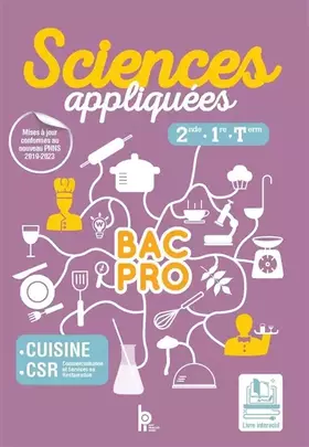 Couverture du produit · Sciences appliquées bac pro - sde-1ère-term.