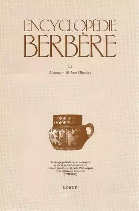 Couverture du produit · ENCYCLOPEDIE BERBERE.: Tome 3