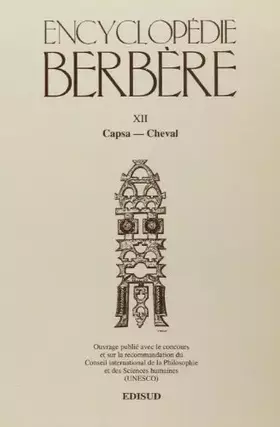 Couverture du produit · Encyclopédie berbère, volume 12