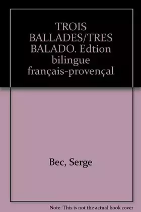Couverture du produit · Trois ballades