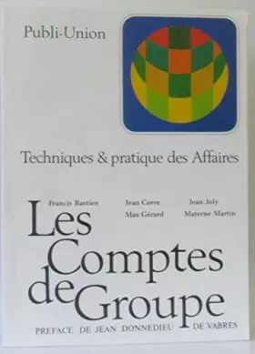 Couverture du produit · Les Comptes de groupe