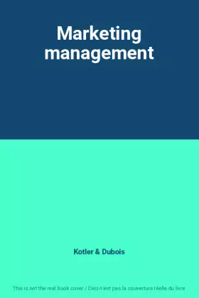 Couverture du produit · Marketing management