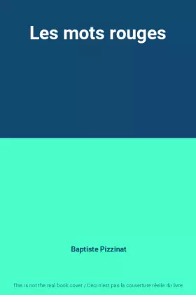 Couverture du produit · Les mots rouges