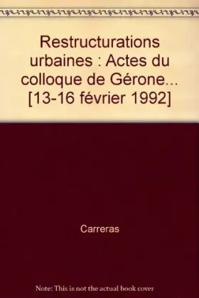 Couverture du produit · Restructurations urbaines