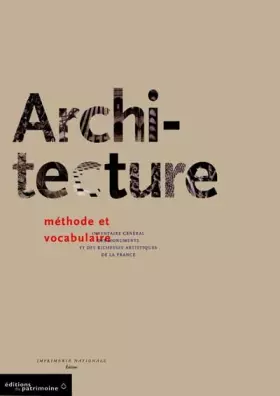 Couverture du produit · Architecture : méthode et vocabulaire