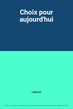 Couverture du produit · Choix pour aujourd'hui