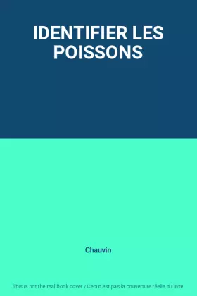 Couverture du produit · IDENTIFIER LES POISSONS