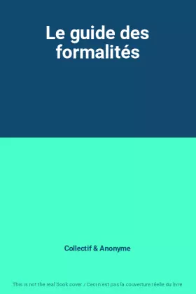 Couverture du produit · Le guide des formalités