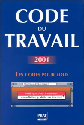 Couverture du produit · Code du travail 2001