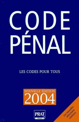 Couverture du produit · Code pénal 2004