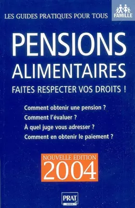 Couverture du produit · Pensions alimentaires 2004