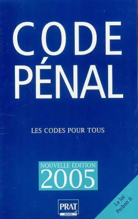 Couverture du produit · Code pénal