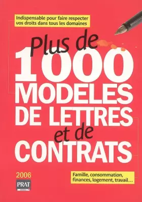 Couverture du produit · Plus de 1000 modèles de lettres et de contrats