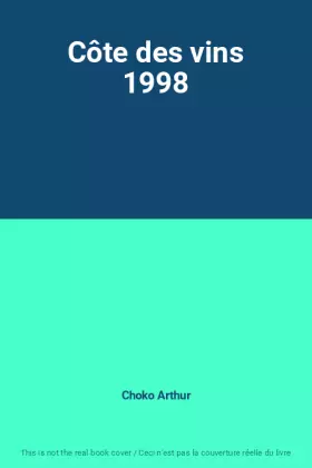 Couverture du produit · Côte des vins 1998
