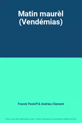 Couverture du produit · Matin maurèl (Vendémias)