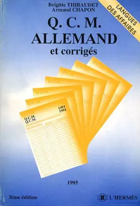 Couverture du produit · QCM d'allemand et corrigés