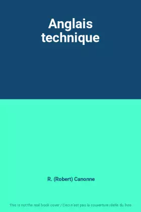 Couverture du produit · Anglais technique