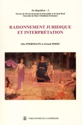 Couverture du produit · Raisonnement juridique et interprétation