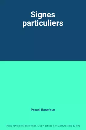 Couverture du produit · Signes particuliers