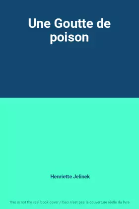 Couverture du produit · Une Goutte de poison