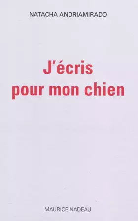 Couverture du produit · J'Ecris pour Mon Chien