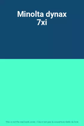 Couverture du produit · Minolta dynax 7xi