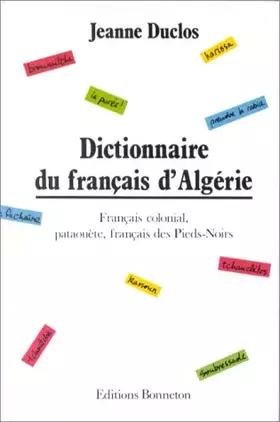 Couverture du produit · Dictionnaire du français d'Algérie