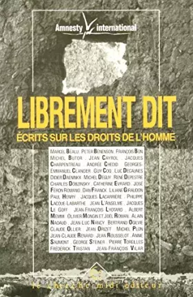 Couverture du produit · Librement dit