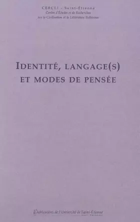 Couverture du produit · Identité, langage(s) et modes de pensée