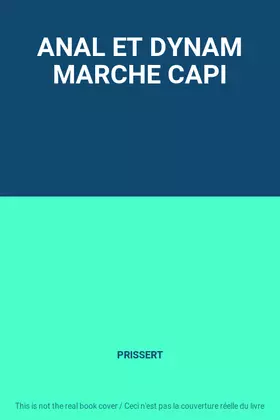Couverture du produit · ANAL ET DYNAM MARCHE CAPI