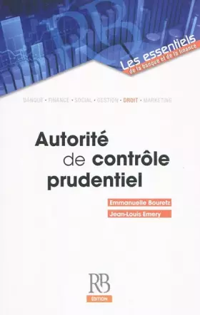 Couverture du produit · Autorité de contrôle prudentiel