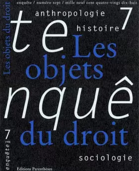 Couverture du produit · Enquête numéro 7 : les objets du Droit