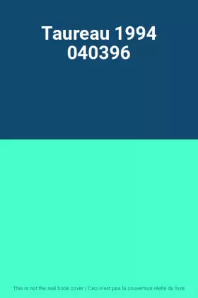 Couverture du produit · Taureau 1994 040396