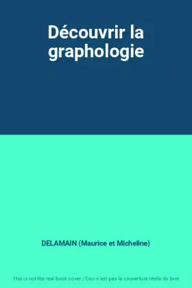 Couverture du produit · Découvrir la graphologie