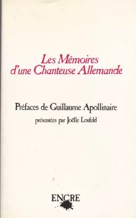 Couverture du produit · Les memoires d'une chanteuse allemande