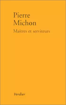 Couverture du produit · Maîtres et serviteurs