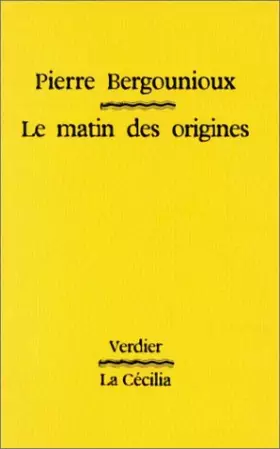 Couverture du produit · Le matin des origines