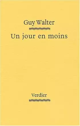 Couverture du produit · Un jour en moins