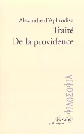 Couverture du produit · Traité de la providence