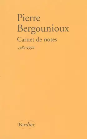 Couverture du produit · Carnet de notes : Journal 1980-1990