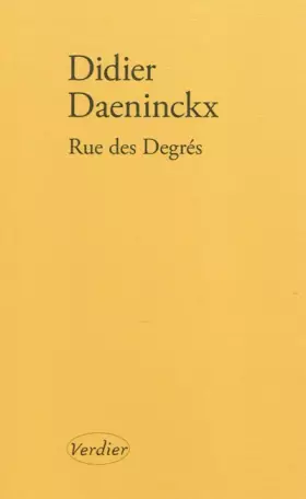 Couverture du produit · Rue des Degrés