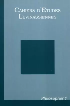 Couverture du produit · Cahiers d'études lévinassiennes n°9