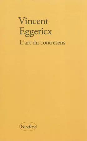 Couverture du produit · L'art du contresens