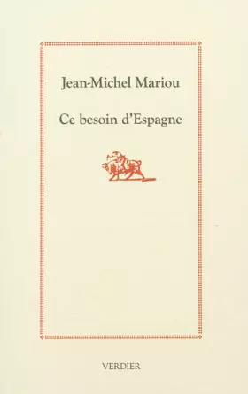 Couverture du produit · Ce besoin d'Espagne