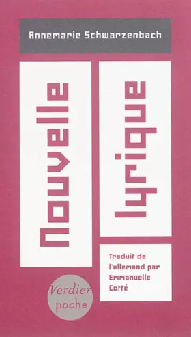 Couverture du produit · Nouvelle lyrique